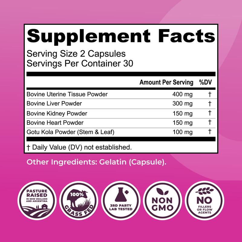 Beef Organ Supplement - 60 Capsules
