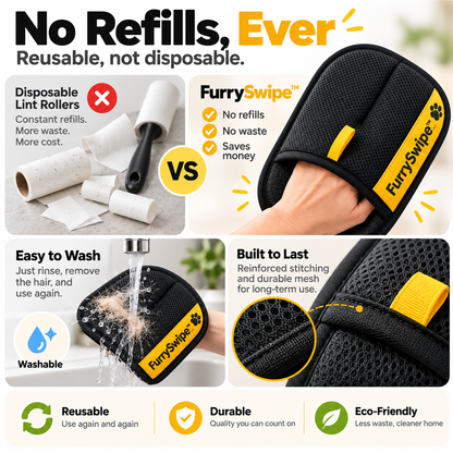 FurrySwipe - Pet Hair Remover Gloves